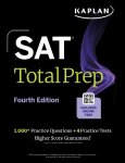 SAT Total Prep, Fourth Edition (2026-2027): Includes 4 Full Length Practice Tests, 1,100+ Practice Questions + 1 Year Access to Online Quizzes and Video Lessons and Tutorials (Kaplan Test Prep)