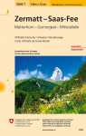 Swisstopo 1 : 33 333 Zermatt - Saas Fee: Matterhorn - Gornergrat - Mittelallalin
