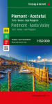 Piemont - Aostatal, Stra&szlig;en- und Freizeitkarte 1:150.000, freytag & berndt: Turin - Genua - Lago Maggiore, mit Top Tips