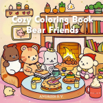Cozy Coloring Book - Bear Friends: Draw as they do on Colortok