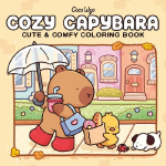 Cozy Capybara: Coloring Book for Adults and Kids