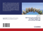 Self Instructional Modules on Peace Values: an Instructional Package