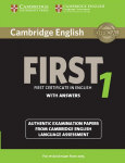 Cambridge English First 1 for updated exam. Students Book with answers