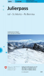 268S Julierpass Schneesportkarte: Juf - St. Moritz - Piz Bernina