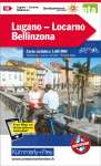 Radwanderkarte Lugano - Locarno - Bellinzona mit Ortsindex (18): Free Map on Smartphone included