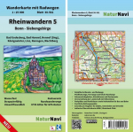 Rheinwandern 5 - Bonn - Siebengebirge: Wanderkarte mit Radwegen, Blatt 38-561, 1 : 25 000, Bad Godesberg, Bad Honnef, Hennef (Sieg), K&ouml;nigswinter, Linz, Remagen, Wachtberg