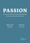 Passion: Journal of the European Philosophical Society for the Study of Emotion: Volume 3, Issues 1-2 (2025)