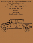 Humvee HMMV M998 series Technical Manual Unit, Direct Support And General Support Maintenance Repair Parts and Special Tools List TM 9-2320-280-24P-2