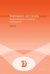 Shakespeare and Canada: Essays on Production, Translation, and Adaptation