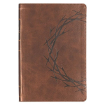 KJV Bible Giant Print Full-Size (Faux Leather, Crown of Thorns, Brown)