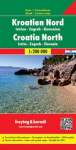 Kroatien Nord 1 : 200 000. Autokarte: Kroatien Nord, Istrien - Zagreb - Slawonien