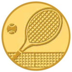 Pastilles medaille tennis (alu - 25mm)