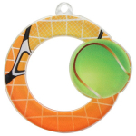 Medaille diametre 5cm acrylique tennis
