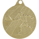 Medaille frapp&Eacute; fer tennis diametre 32mm