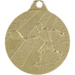 Medaille frapp&Eacute; fer tennis l&auml;bim&otilde;&otilde;duga 32 mm