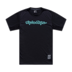 Meeste MTB-s&auml;rk - Troy Lee Designs Skyline Ride Tee Signature, must / p&auml;ris sinakasroheline, S