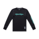 Laste MTB-s&auml;rk - Troy Lee Designs Youth Skyline Ride Tee Signature, must / p&auml;ris sinakasroheline, S