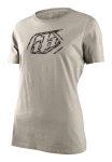 Naiste l&uuml;hikeste varrukatega T-s&auml;rk - Troy Lee Designs Cropped Badge, vintage-valge, M