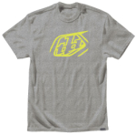 Laste l&uuml;hikeste varrukatega T-s&auml;rk - Troy Lee Designs Cropped Badge, tuhkhall melange, S