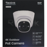 SALE OUT. Reolink PCRPD4K01 Smart 4K 125&deg; View PoE Dome Camera  Reolink 4K Smart PoE Camera with Color Night Vision  RP-PCT8M  24 month(s)  Dome
