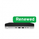 HP Renewed Grade A  ProDesk 600 G4 Desktop Mini PC  Intel Core i3  i3-8100T  8 GB
