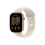 Apple Watch Series 12 GPS 46mm Light Gold Aluminium Case with Sand Sport Band - S/M  Apple