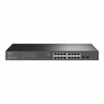 TP-LINK  SG2218P  JetStream 18-Port Gigabit Smart Switch with 16-Port PoE+  Rack-mountable  Managed