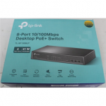 SALE OUT. TP-Link TL-SF1008LP Switch Unmanaged, Desktop, 8x10/100Mbps ports, 4xPoE ports, PSU external, Steel case  SALE OUT. Switch  TL-SF1008LP  Unmanaged  Desktop