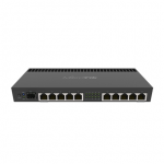 Mikrotik Wired Ethernet Router RB4011iGS+RM, Quad-core 1.4Ghz CPU, 1GB RAM, 512 MB, 1xSFP+, 1xSerial console port, PCB Temperature and Voltage Monitor, IP20, Cage and Desktop Case with Rack Ears, RouterOS L5  Enthernet Router  RB4011iGS+RM  No Wi-