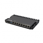 MikroTik Wired Ethernet Router RB5009UG+S+IN, Quad core 1.4 GHz CPU, 1xSFP+, 7xGigabit LAN, 1x2.5G LAN, 1xUSB, Can be powered in 3 different ways, CPU temperature monitor, Mounts FOUR of these Routers in a Single 1U Rackmount Space, RouterOS L5  Wir