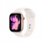 Apple Watch Series 11&nbsp;GPS + Cellular 42mm Rose Gold Aluminium Case with Light Blush Sport Band - S/M   Apple