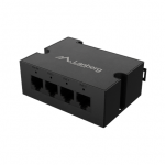 Lanberg Switch PoE Extender 1xIn 3xOut Fast Ethernet Din Rail at 30W metal clips  DIN-FE4-AT-30W
