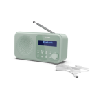 Sharp DR-P420(GN) Tokyo Portable Digital Radio, FM/DAB/DAB+, Bluetooth 5.0, USB or Battery Powered, Aquamarine Green  Sharp