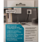 SALE OUT. DIGITUS Safety Plug for Flush Mounting with 1 x USB Type-C, 1 x USB A  Digitus  Safety Plug for Flush Mounting with 1 x USB Type-C, 1 x USB A  DEMO  Warranty 24 month(s)