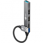 Goobay Slim 4-Port USB Hub, USB-A to USB-C/USB-A, 5 Gbit/s  74458