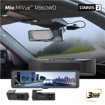 Mio MiVue R860WD, Dash Cam  GPS  Wi-Fi  Front and rear cams synchronized for recording with an unobstructed view; 11.26" IPS anti-glare touchscreen; Upgrade to the STARVIS 2 technology for clear details; Integrated high speed Wi-Fi &ndash; Quick pairing