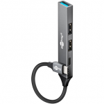 Goobay Slim 4-Port USB Hub, USB-C to USB-C/USB-A, 5 Gbit/s  74459