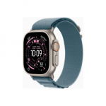 Apple Watch Ultra 3&nbsp;GPS + Cellular&nbsp;49mm&nbsp;Natural Titanium Case with Light Blue Alpine Loop - Medium  Apple