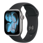 Apple Watch Series 11 GPS 46mm Space Gray Aluminum Case with Black Sport Band - XL