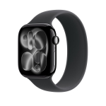 Apple Watch Series 11 GPS 42mm Jet Black Aluminum Case with Black Solo Loop Size 8