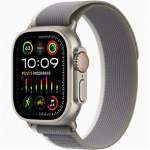 Apple Watch Ultra 2 GPS + Cellular 49mm Titanium Case with Green/Gray Trail Loop - S/M