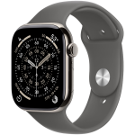 Apple Watch Series 11 GPS + Cellular 46mm Natural Titanium Case with Stone Gray Sport Band - S/M
