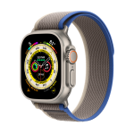 Apple Watch Ultra 2 GPS + Cellular 49mm Natural Titanium Case with Blue/Gray Trail Loop - S/M
