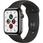 Apple Watch Series 5 GPS + Cellular 44mm, Space Black Stainless Steel Case with Black Sport Band (kasutatud, seisukord A)