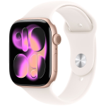 Apple Watch Series 11 GPS + Cellular 46mm Rose Gold Aluminum Case with Light Blush Sport Band - S/M