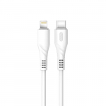 Lightning to Type-C XO data ja laadimis kaabel valge (Type-C to 8-pin | 1m) PD 3A
