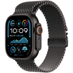 Apple Watch Ultra 2 GPS + Cellular 49mm Black Titanium Case with Black Milanese Loop - Medium