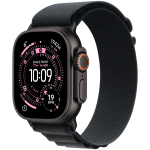 Apple Watch Ultra 3 GPS + Cellular 49mm Black Titanium Case with Black Alpine Loop - Large