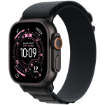 Apple Watch Ultra 3 GPS + Cellular 49mm Black Titanium Case with Black Alpine Loop - Small