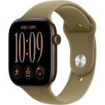 Apple Watch Series 12 GPS + Cellular 42mm Dark Bronze Aluminum Case with Olive Sport Band - M/L